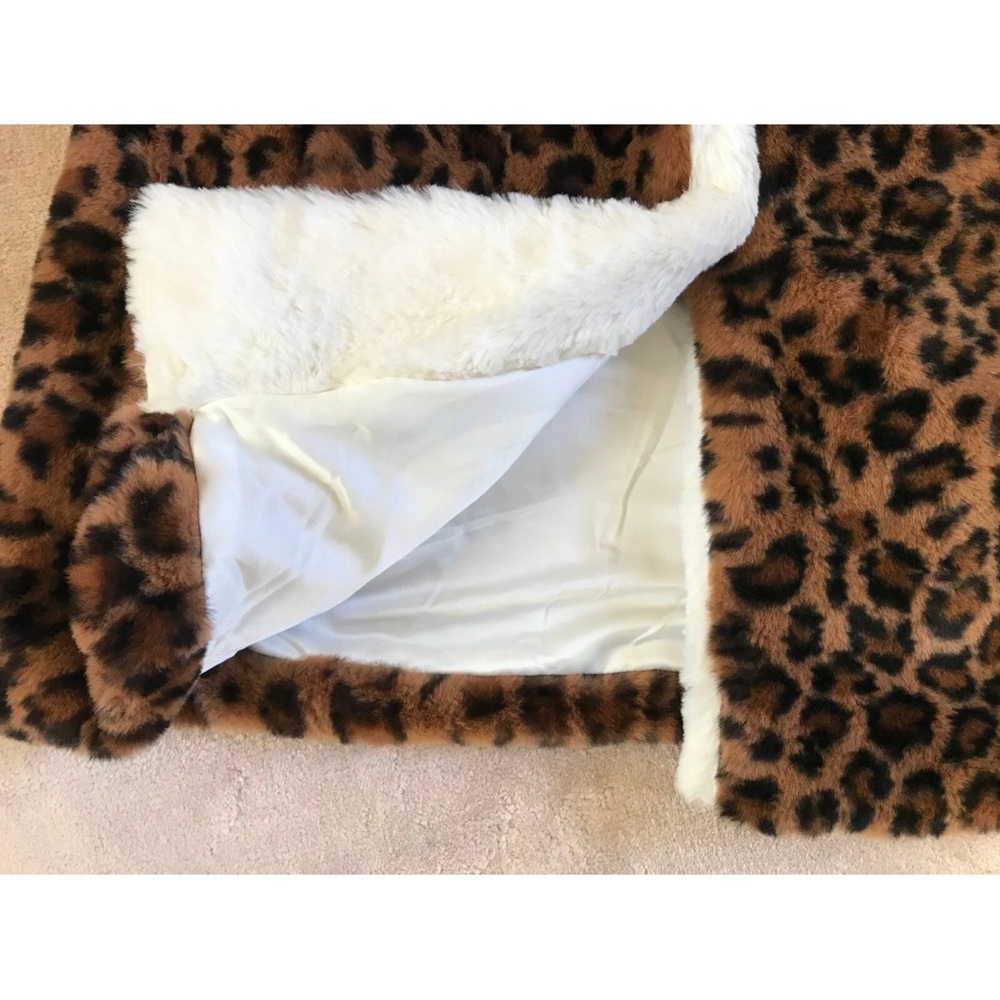 Derek Lam 10 Crosby Leopard-Print Faux-Fur Jacket Size Large - Picture 5 of 8